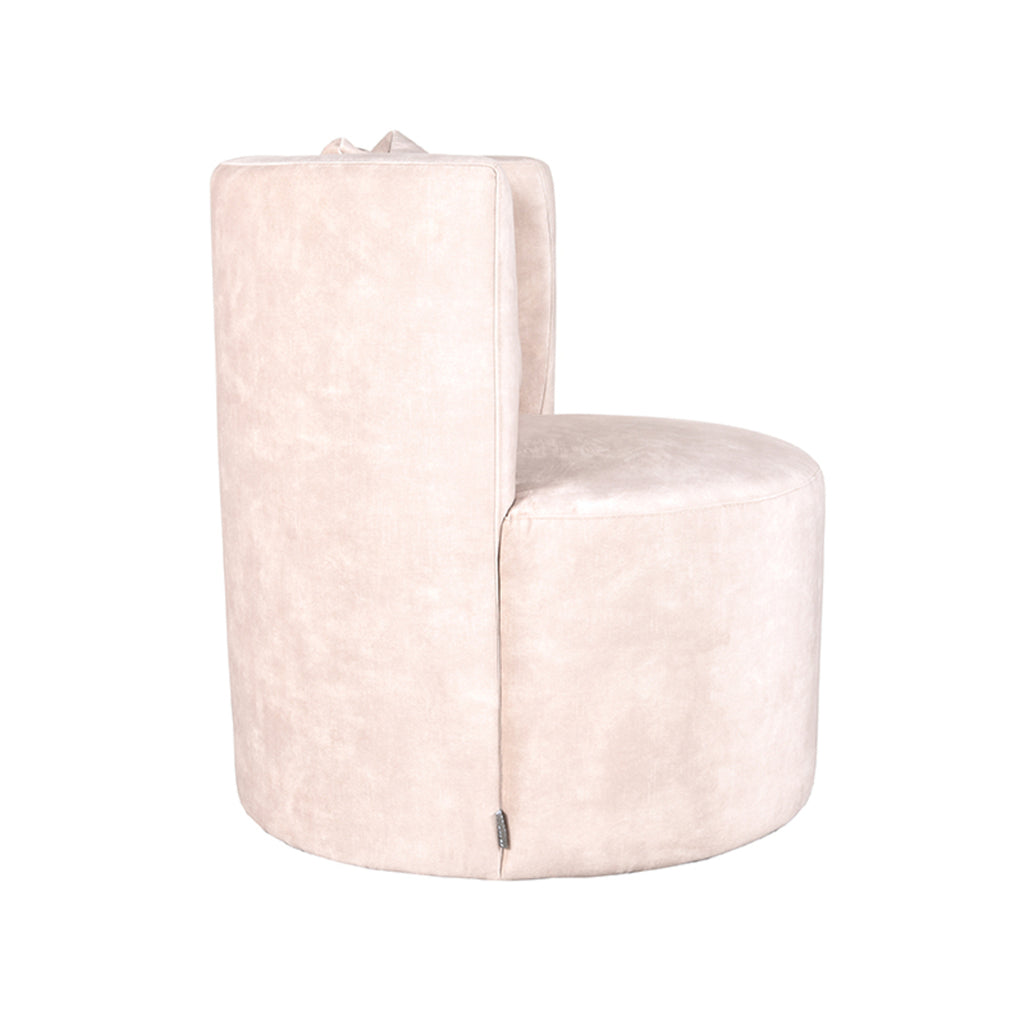 Fauteuil Evy velours naturel 65 cm